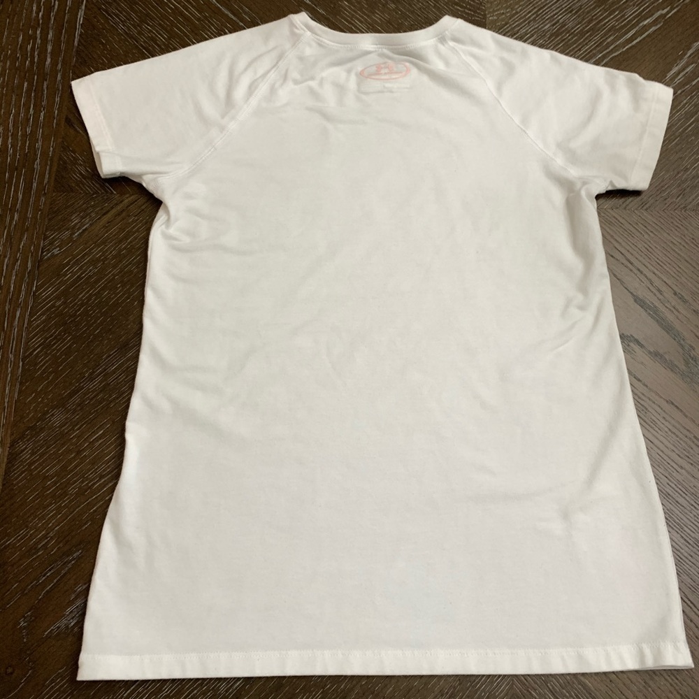 Under Amour white t-shirt w/ Girls Never Quit - Picture 4 of 7
